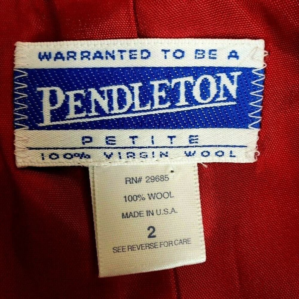 Pendleton Petite Red Wool Blazer - image 4